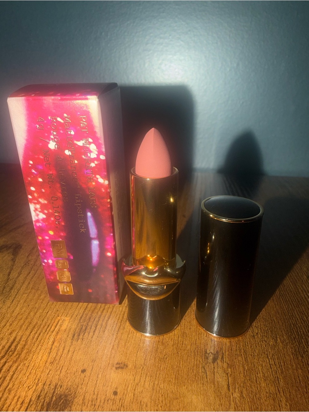 Pat McGrath Labs MatteTrance Lipstick in Nude Venus #190- Black/Gold Lips Case